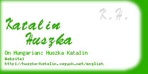 katalin huszka business card